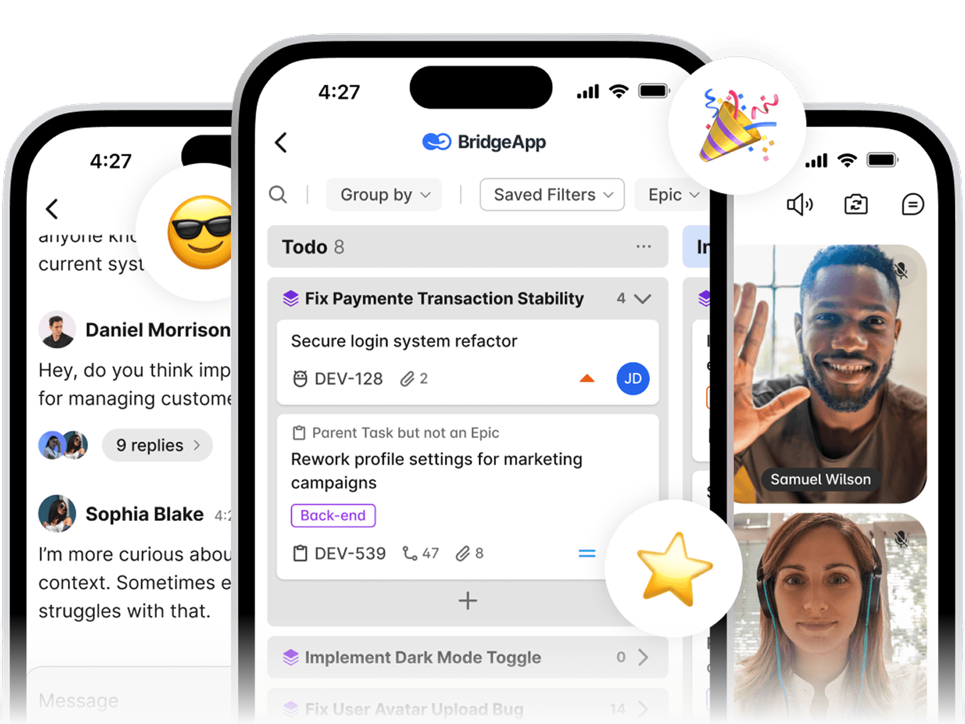 BridgeApp on mobile